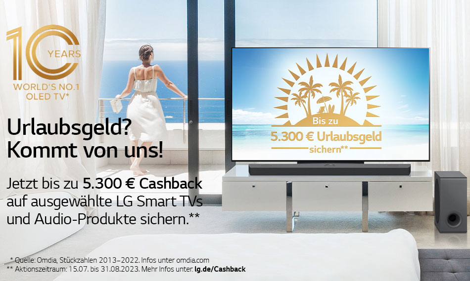 LG Urlaubsgeld - CashBack bis zu 5.300,- Euro