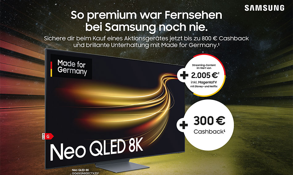 Samsung 8K Promotion - CashBack
