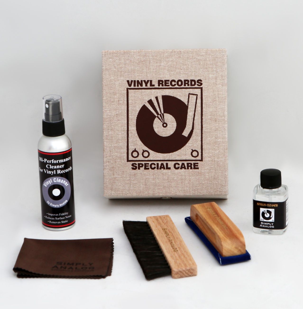 Simply Analog Vinyle Records Spécial Care Kit de Nettoyage Kit D'Entretien  Noir